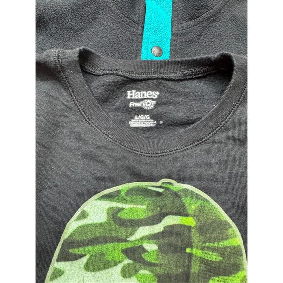 2 piece size Large Boys Sweater Bundle by Hanes and the North Face - Picture 3 of 8